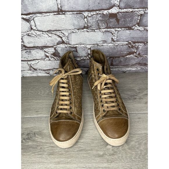 Calzoleria Toscana Brown Leather Lace Up High Top Sneakers Men’s Sz 43EU/10M US main image 9